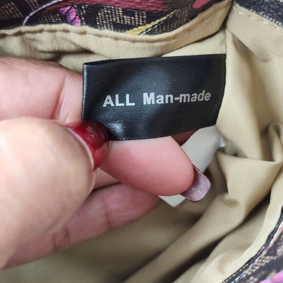 Giani Bernini Purse Handbag Shoulder Bag Faux Leather Brown Tassel/Belt Print - Picture 9 of 12